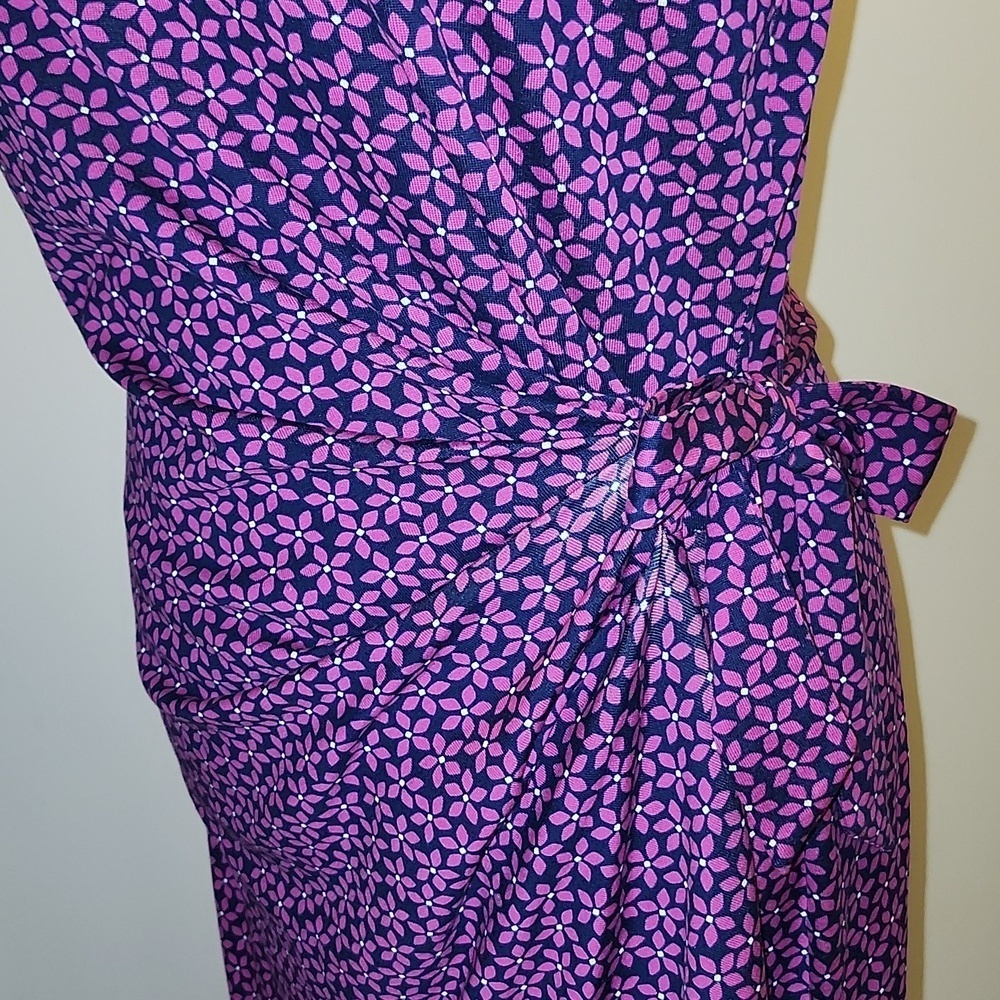 Diane Von Furstenberg Mini Tie Front Dress Slimming Jersery Zoe - Picture 3 of 10
